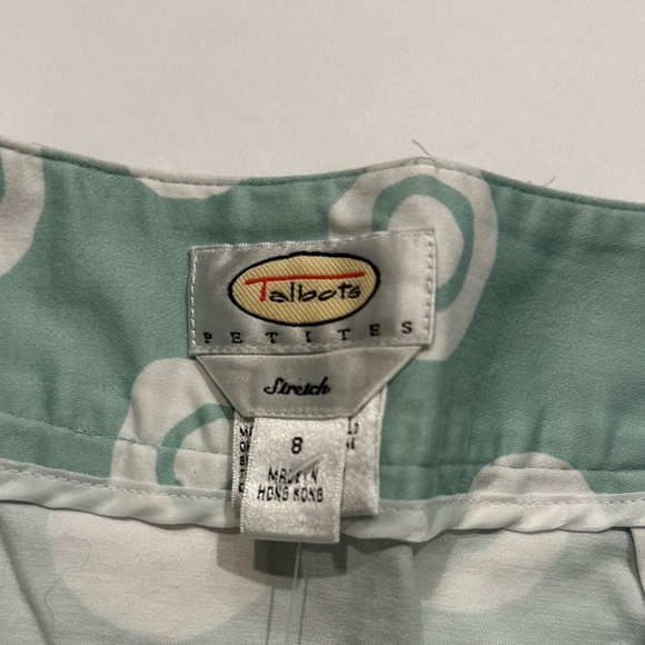 Talbots mint green and white Polka Dot A-Line mini Skirt Size 8P - Picture 5 of 7